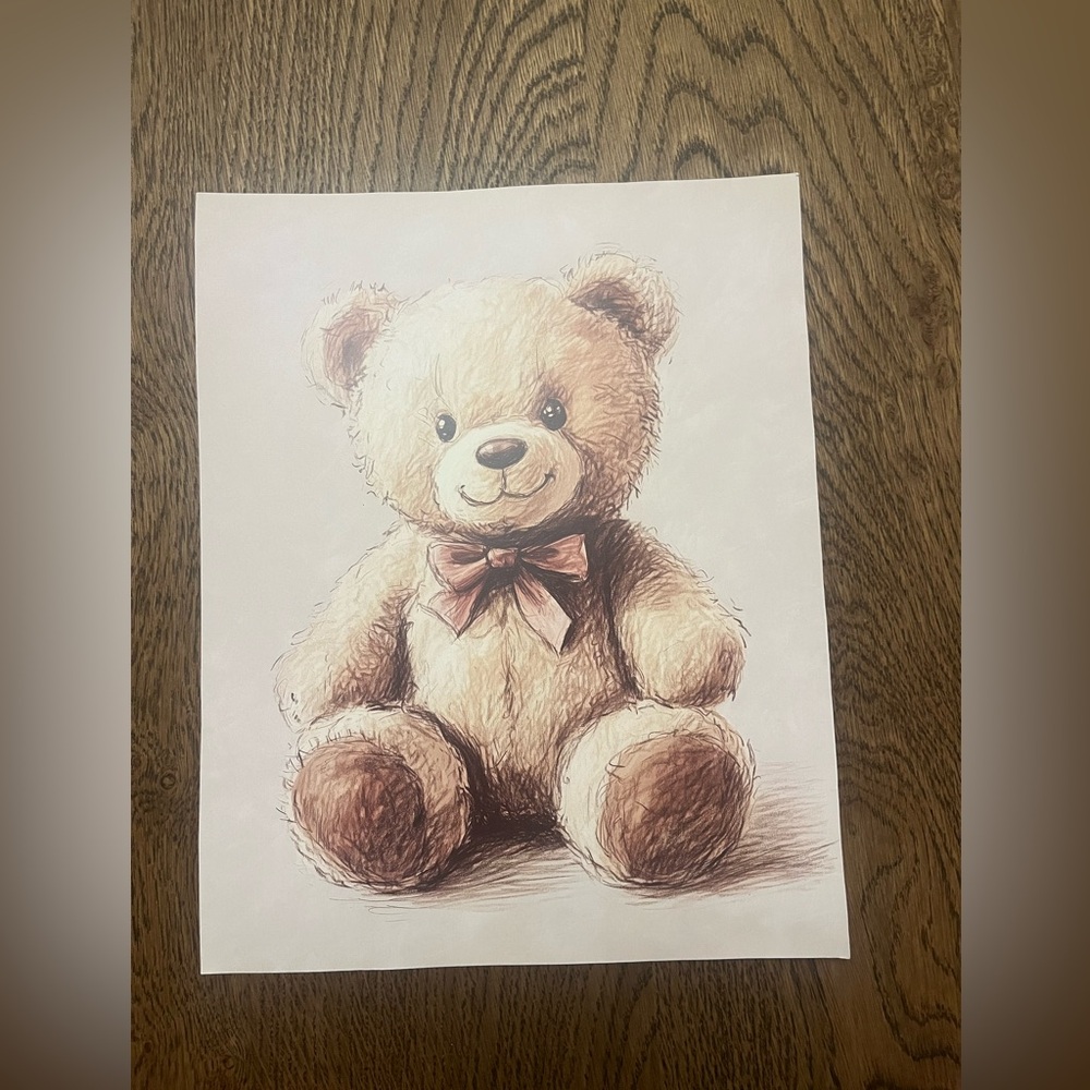 Adorable Teddy Bear Art Print